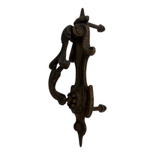 Vintage Victorian Style Cast Iron Door Knocker For Sale
