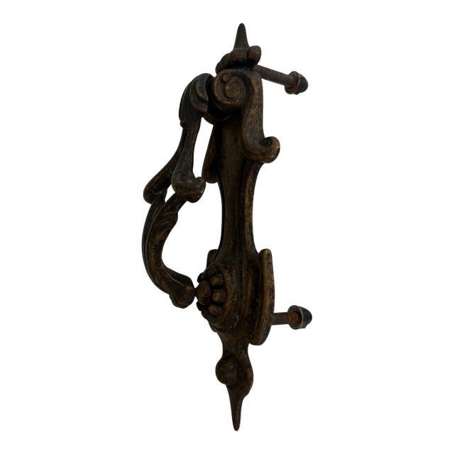 Vintage Victorian Style Cast Iron Door Knocker For Sale