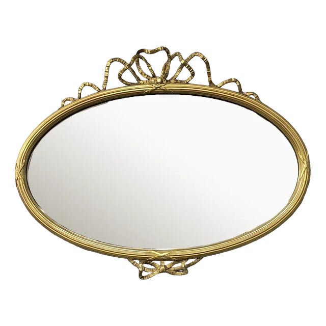 Antique Victorian Oval Gilt Mirror For Sale