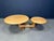 Rare wooden coffee table with two pivoting table tops by roche Bobois. Beautiful post modern design, which is also very...
