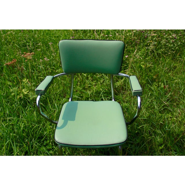 1950s Italian Skai Desk Chair, 1950s For Sale - Image 5 of 6