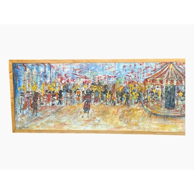 Signed Coleman Abstract Expressionist Urban Festival Painting For Sale In Los Angeles - Image 6 of 12