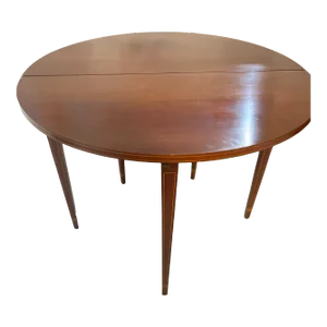 Antique George III Demilune Console Table With Satinwood Inlay
