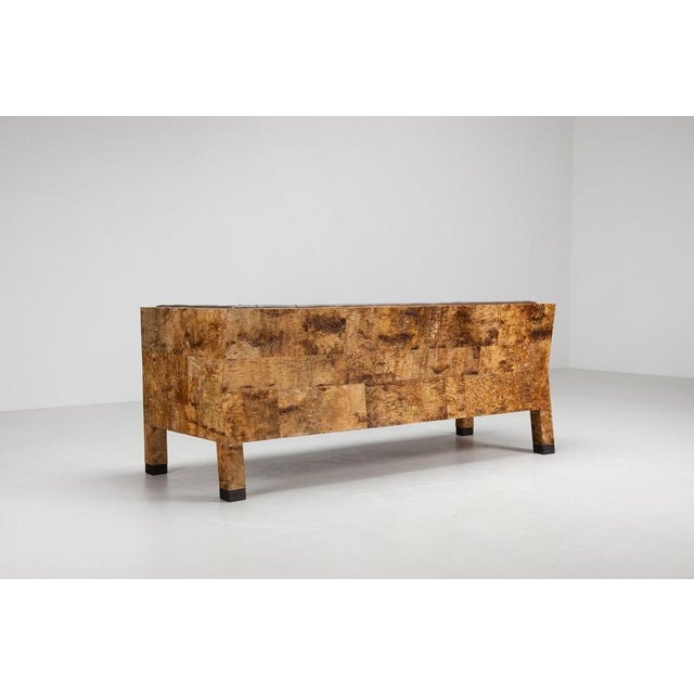 Sculptural Birchwood Sofa in Birch Bark and Leather from Werner Neumann, the Netherlands, 2010 For Sale - Image 10 of 18