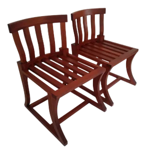 Custom Made Teak Chairs - a Pair