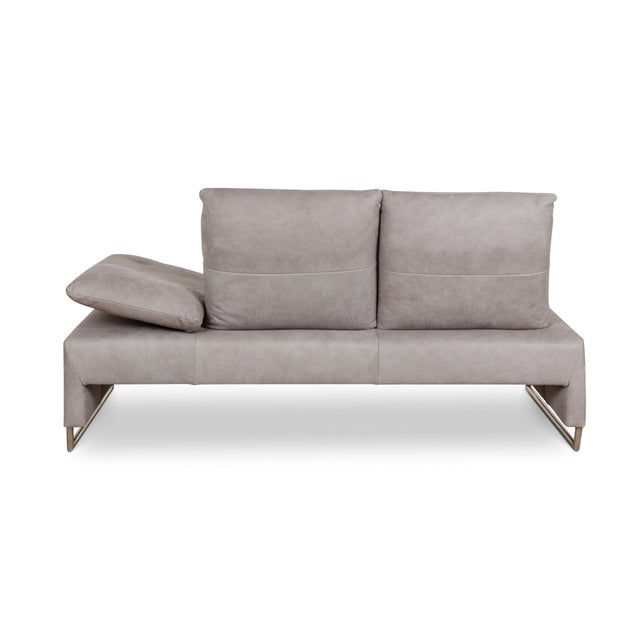 Ramon Leather Two-Seater Gray Sofa from Koinor For Sale - Image 9 of 11