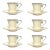 Lenox “Solitaire” 6 Porcelain Demitasse Espresso Cups & Saucers - 12 pcs For Sale