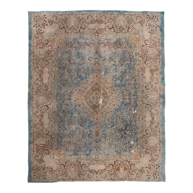 Mid 20th Century Vintage Persian Kashan Kashmar Rug, 09'09 X 12'02 For Sale