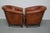 Vintage Dutch Cognac Leather Club Chairs, Set of 2 For Sale - Image 10 of 18
