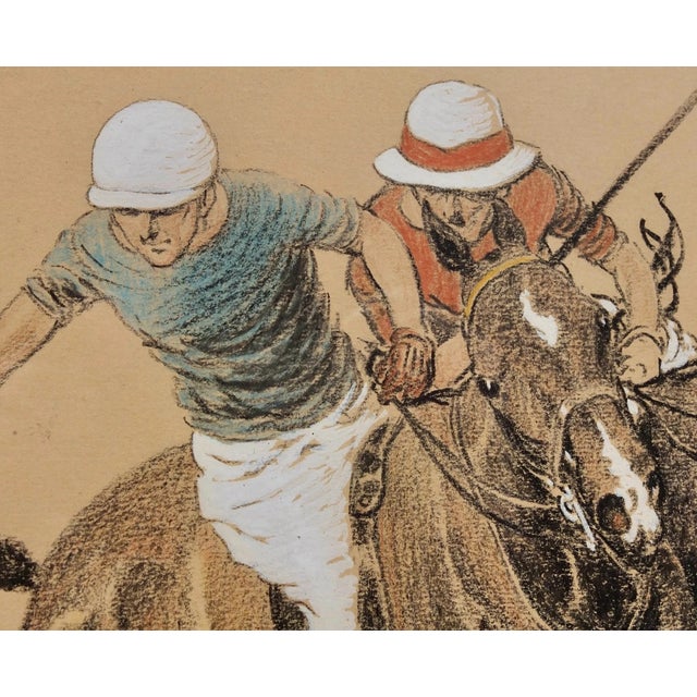 "Leaning for It" 1925 Conte Crayon & Gouache by Paul Brown For Sale In New York - Image 6 of 9