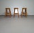 Bamboo Stools with Leather Seats, 1970s, Set of 3 For Sale - Image 5 of 15