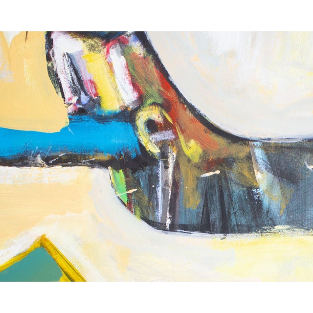 Paper Abstract Acrylic Painting on Paper by James L. Bruch For Sale - Image 7 of 8