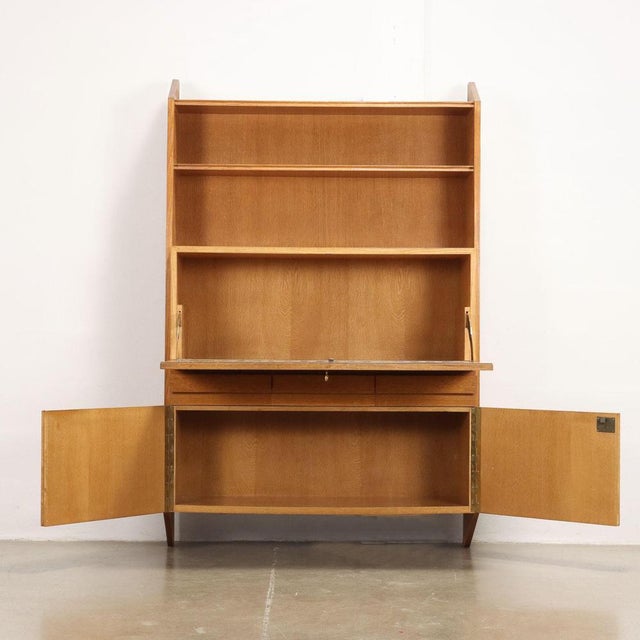 Vintage Cabinet in Oak Veneered Wood, Italy, 1950s For Sale - Image 4 of 14