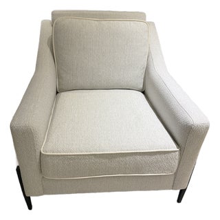 Caracole Remix Upholstered Accent Chair With Black Iron Legs For Sale
