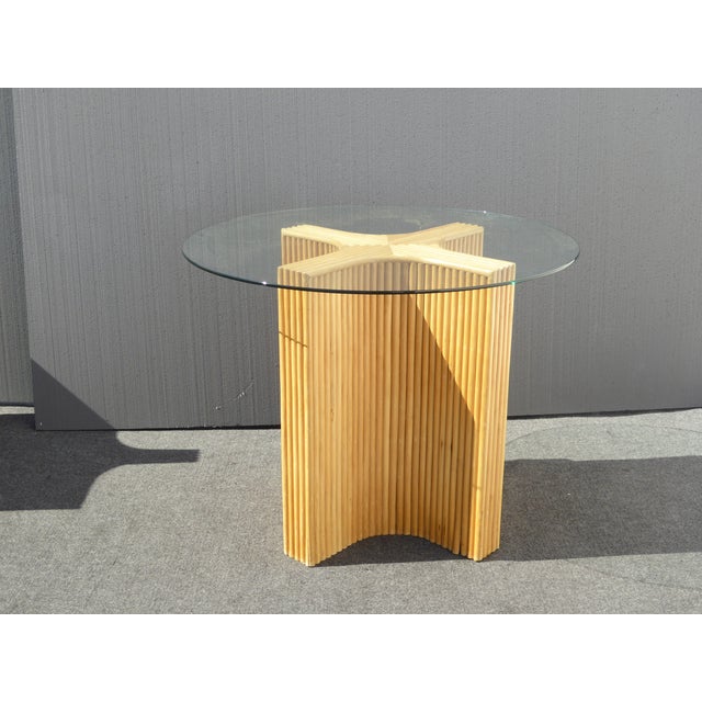 Contemporary Bamboo Dining Table Bases A Pair Chairish