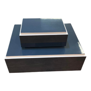 Set of Navy and Ivory Decorative Lacquered Boxes