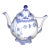 1960s Royal Copenhagen Blue Fluted Full Lace Tea Pot 1119 For Sale