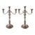 Vintage Heritage Rogers Bros Ornate Silverplate 3-Arm Candelabra Pair For Sale