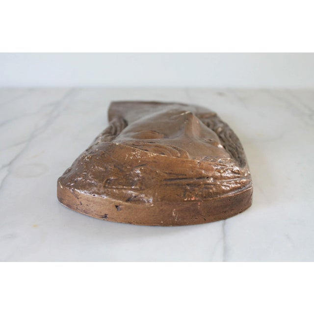 Vintage Female Plaster Wall Hanging For Sale In Milwaukee - Image 6 of 9