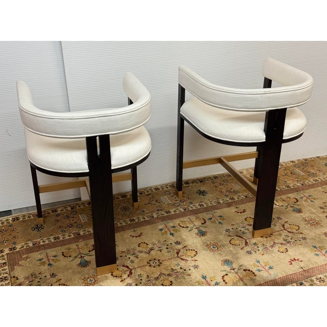 Worlds Away Cruise Counter Stools, Pair For Sale In San Francisco - Image 6 of 12