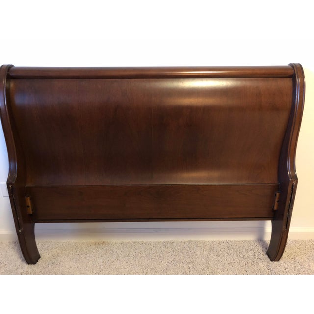Ethan Allen Cherry Twin Sleigh Bed Chairish