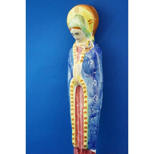 20th Century Ceramic Bas-Relief Plaque Madonna by Antonio Milani, Italy, 1920s For Sale - Image 3 of 18