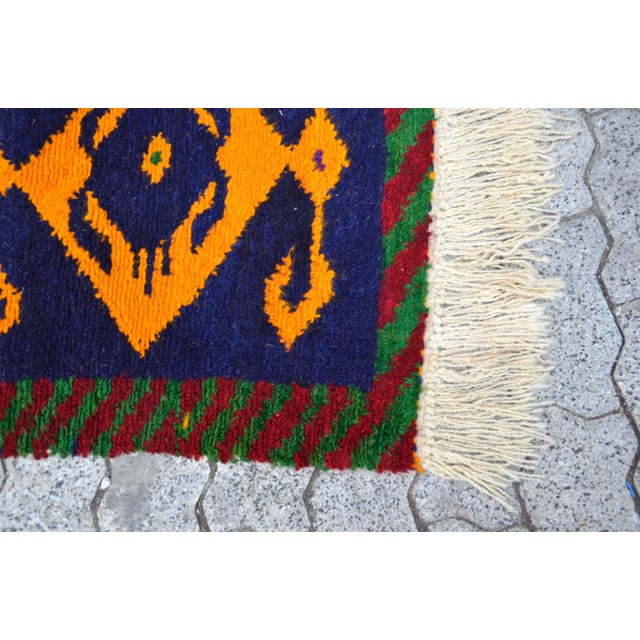 Vintage Turkish Handmade Nomadic Rug For Sale - Image 10 of 11