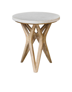 Limestone Top X Base Table