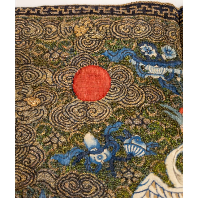 18th Century Pair of Chinese Silk Embroidered Mandarin Rank Badges in Kesi Embroidery For Sale - Image 13 of 18