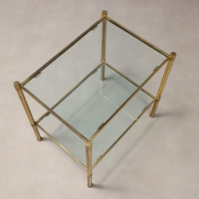 Vintage Brass Coffee Table with Double Glass Tops, 1970s For Sale - Image 6 of 8