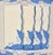 French Vintage Cornflower Blue Embroidered French Linen Placemat and Dinner Napkin Set- 8 Pieces For Sale - Image 3 of 10