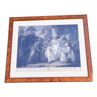 Mather Brown, Departure of Tippuos Sons from Zenana, Engraving, Framed For Sale