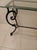 Wrought Iron Black Entry Table Foyer Beveled Glass Top Style: Traditional Color: Black Dimensions: base dimension 46" W x...
