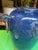 1970s Oversized Blue Ceramic Vase With Metal Ears For Sale In Atlanta - Image 6 of 11