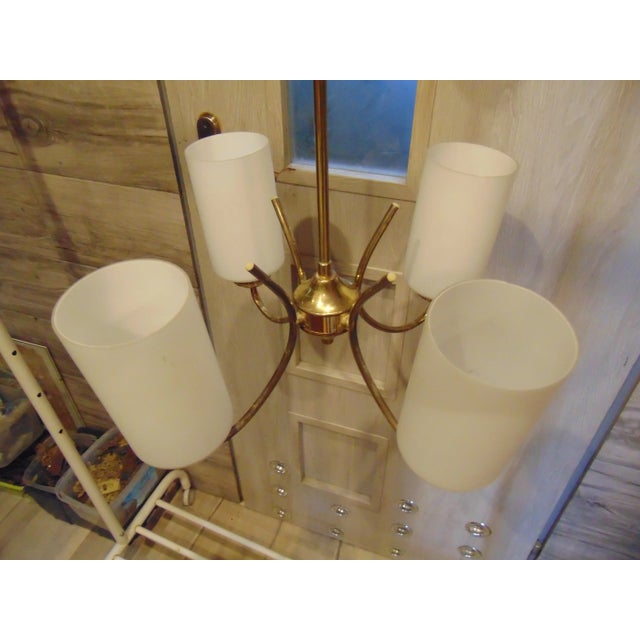 Brass Chandelier, 1950s-1970s For Sale - Image 3 of 6