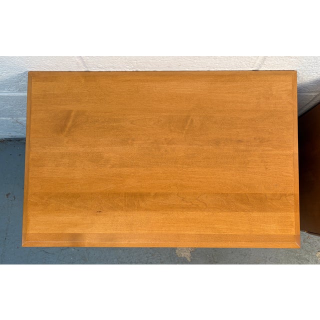 Pair of Mid 20th Century Modern Maple Nightstands by Ethan Allen For Sale - Image 11 of 14