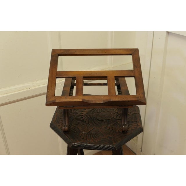 French Lutrin Cherrywood Music Stand, 1880s For Sale - Image 3 of 6