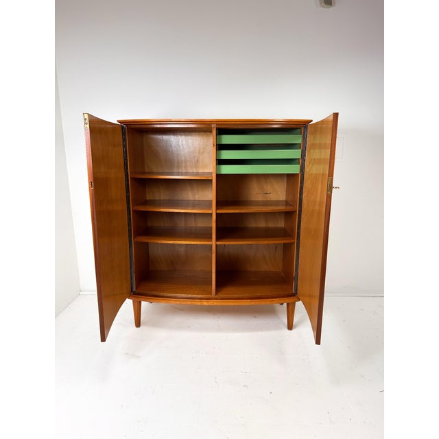 Josef Frank 1950’s Swedish Curved Front Cabinet With Nordens Flora Illustrations For Sale - Image 4 of 13