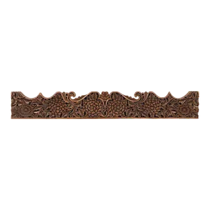 Mid 19th Century Indonesian Carved Teak Floral & Foliage Architectural Panel