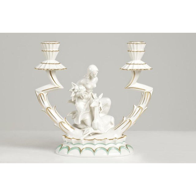Chandelier in Porcelain by Karl Tutter, Germany, 1925 For Sale - Image 3 of 15