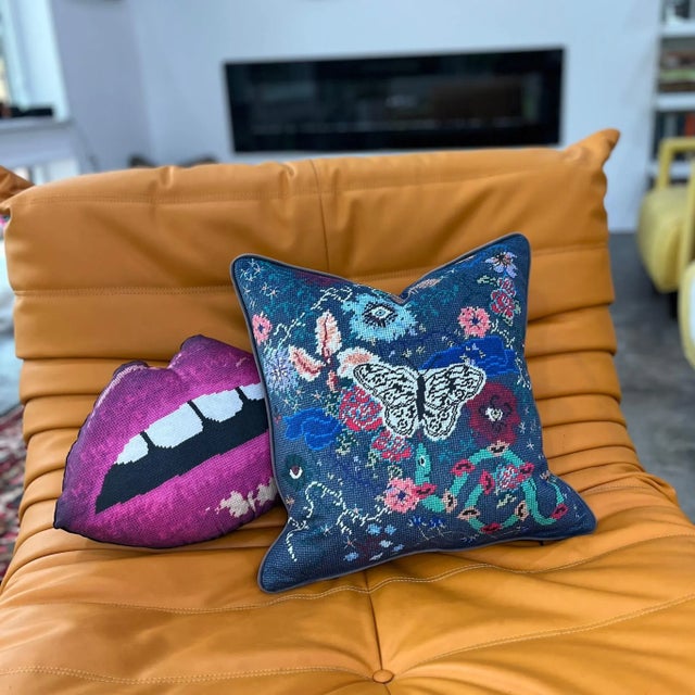 not needlepoint "Nightswimming" evokes sultry vibes of star-lit nights spent basking in forest baths and enchanted waters....