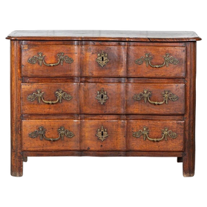 18th Century French Walnut Bombe Chest Commode, 1750s