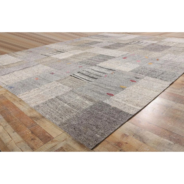 Textile Vintage Turkish Patchwork Kilim Rug - 11'05 X 13'11 For Sale - Image 7 of 9