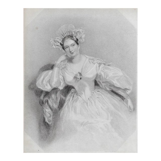 Antique Marguerite Countess of Blessington Portrait Engraving For Sale