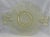 Mid 20th Century Early 20th Century Depression Glass Clear Yellow Octagon Shape Serving Tray With Butterfly Handles For Sale - Image 5 of 8