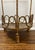 Metal Mid Twentieth Century Hollywood Regency Twisted Metal Rope and Tassel Petite Demilune Three Shelf Table For Sale - Image 7 of 8