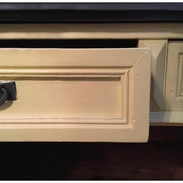 Yellow Wood Buffet with Yellow Glass Shelves, 1850 For Sale - Image 18 of 18