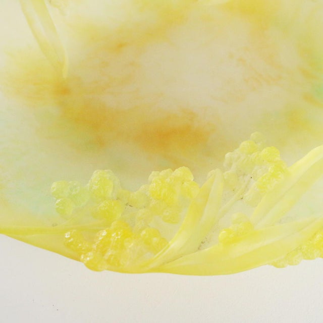 Vintage Crystal Mimosa Bowl from Daum For Sale - Image 5 of 8