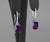 Modern Amethyst and Tanzanite Earrings- Set of 2 For Sale - Image 3 of 8