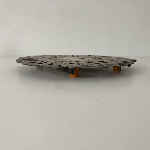 Antique Wallace Trivet C.1920’s Silverplate 8.5” For Sale In New York - Image 6 of 7